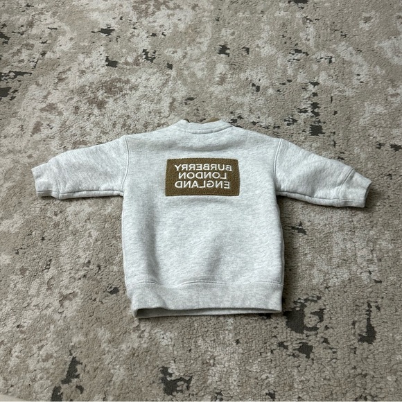 BURBERRY Girl's Fabbio Sweatshirt Dress w/ Logo Patches Size 6 Months - Picture 2 of 5